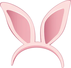 Pink Bunny Ears Headband PNG image