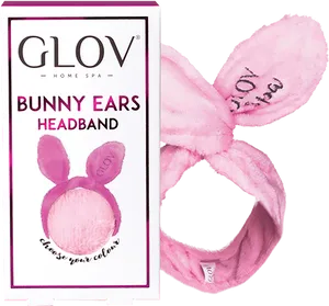 Pink Bunny Ears Headband Packaging PNG image