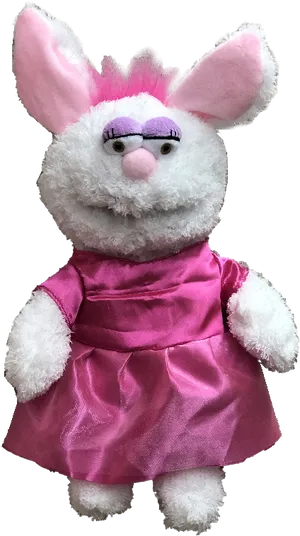 Pink Bunny Puppetin Dress PNG image