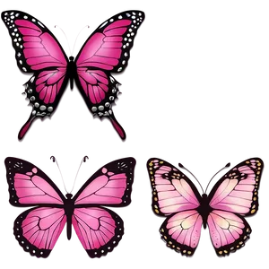 Pink Butterflies PNG 61