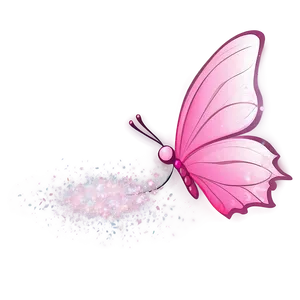 Pink Butterfly And Fairy Dust PNG 50