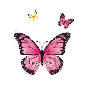 Pink Butterfly Emoji PNG Htf