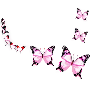 Pink Butterfly Flying Sequence PNG Ikv62