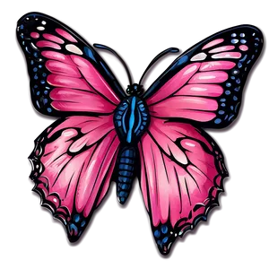 Pink Butterfly For Invitation Card PNG Evk PNG