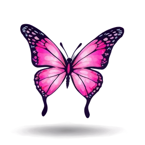 Pink Butterfly For Logo Design PNG 59