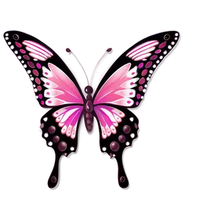 Pink Butterfly For Wedding Design PNG 05232024