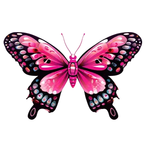 Pink Butterfly For Wedding Design PNG Dtu