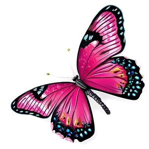 Pink Butterfly In Garden PNG Wkb PNG