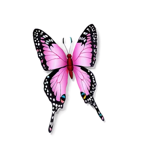 Pink Butterfly In Nature PNG 05232024