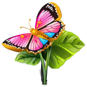 Pink Butterfly In Nature Png Sru24 PNG image