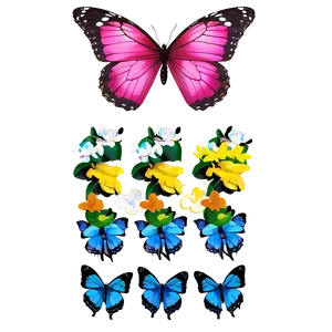 Pink Butterfly Natural Habitat PNG 06212024