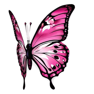 Pink Butterfly Outline PNG Sve7