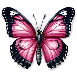 Pink Butterfly Realistic Artwork PNG 06212024 PNG