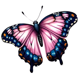 Pink Butterfly Realistic Artwork PNG Vjm