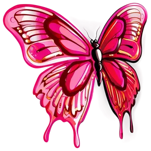 Pink Butterfly Sticker PNG 8