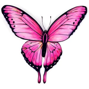 Pink Butterfly Vivid Color PNG 06212024 PNG
