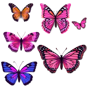 Pink Butterfly Vivid Color PNG 06212024