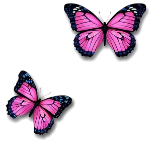 Pink Butterfly Vivid Color PNG Vvd