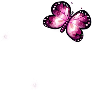 Pink Butterfly With Glitter PNG 51