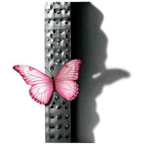 Pink Butterfly With Shadow PNG Csm