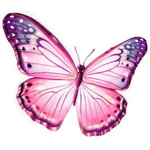 Pink Butterfly With Soft Glow PNG Qqf32