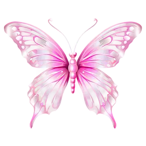 Pink Butterfly With Transparent Wings PNG 05232024