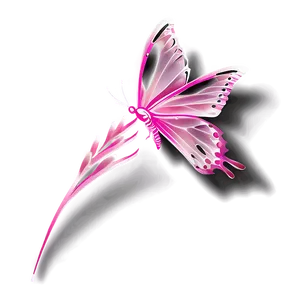 Pink Butterfly With Transparent Wings PNG Hrq