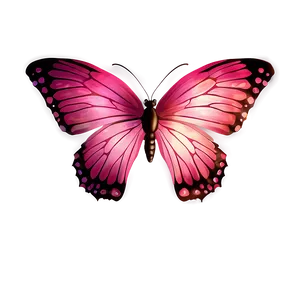 Pink Butterfly With Transparent Wings PNG Sml68