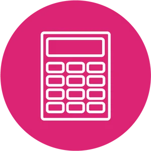 Pink Calculator Icon PNG image