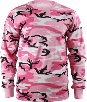 Pink Camouflage Sweatshirt Pattern PNG image