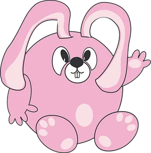 Pink Cartoon Bunny Vector PNG image