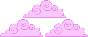 Pink Cartoon Clouds Vector PNG image