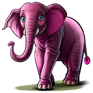 Pink Cartoon Elephant Png Mqt PNG image