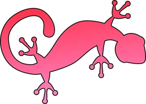 Pink Cartoon Iguana PNG image