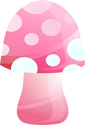 Pink Cartoon Mushroom PNG image