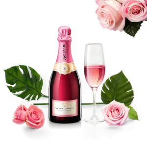 Pink Champagne And Romantic Setup PNG Pjm12 PNG