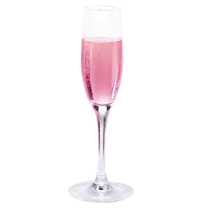 Pink Champagne In Crystal Glass Png 83 PNG image