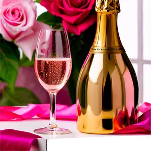 Pink Champagne In Luxury Setting Png 06292024 PNG image