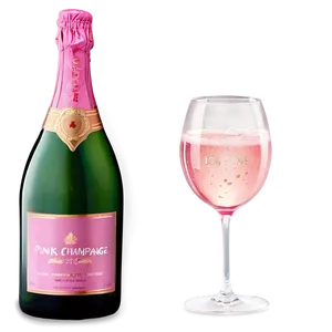 Pink Champagne In Stylish Lounge PNG Aiw