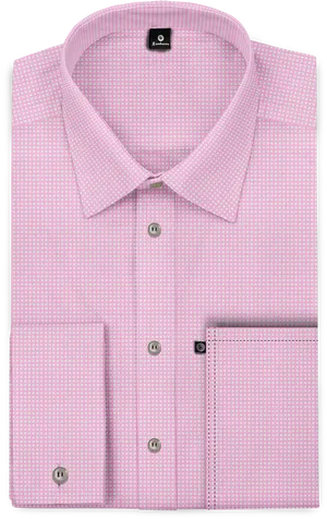 Pink Checkered Dress Shirt Folded PNG image