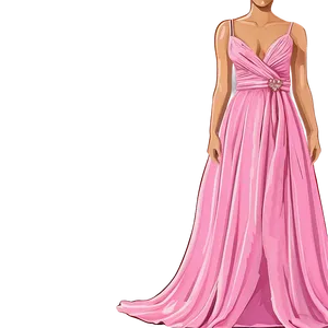 Pink Chiffon Dress PNG Ium1 PNG