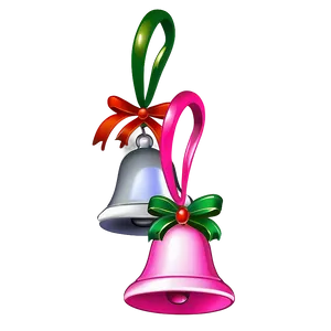 Pink Christmas Bells Png 06122024 PNG image