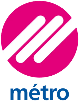 Pink Circle Metro Logo PNG image