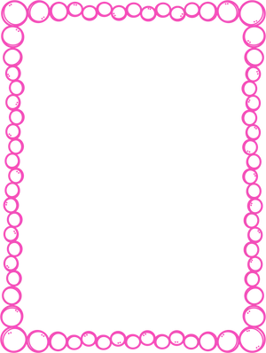 Pink Circle Page Border Design PNG image