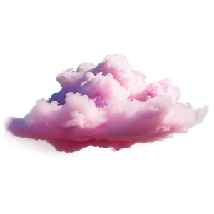 Pink Cloud Realistic Design PNG Aqa37