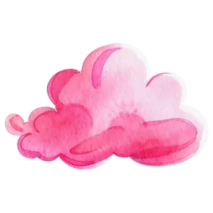 Pink Cloud Watercolor Texture PNG Dtd13