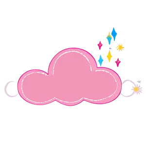 Pink Cloud Whimsical Design PNG 06252024