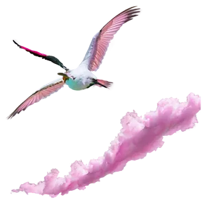 Pink Cloud With Birds Flying Png 93 PNG image