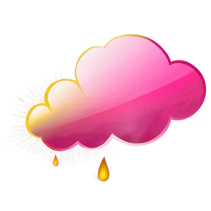 Pink Cloud With Golden Sunset PNG 45