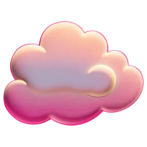 Pink Cloud With Golden Sunset PNG Knd72